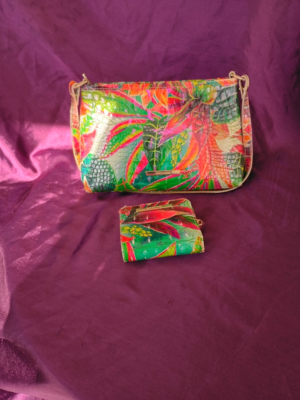 Brahmin Utopia Multicolor Tropical Bag - Picture 3 of 17